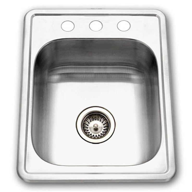 Hamat HOT-1722ST-1 Topmount Stainless Steel 3-holes Bar/Prep Sink
