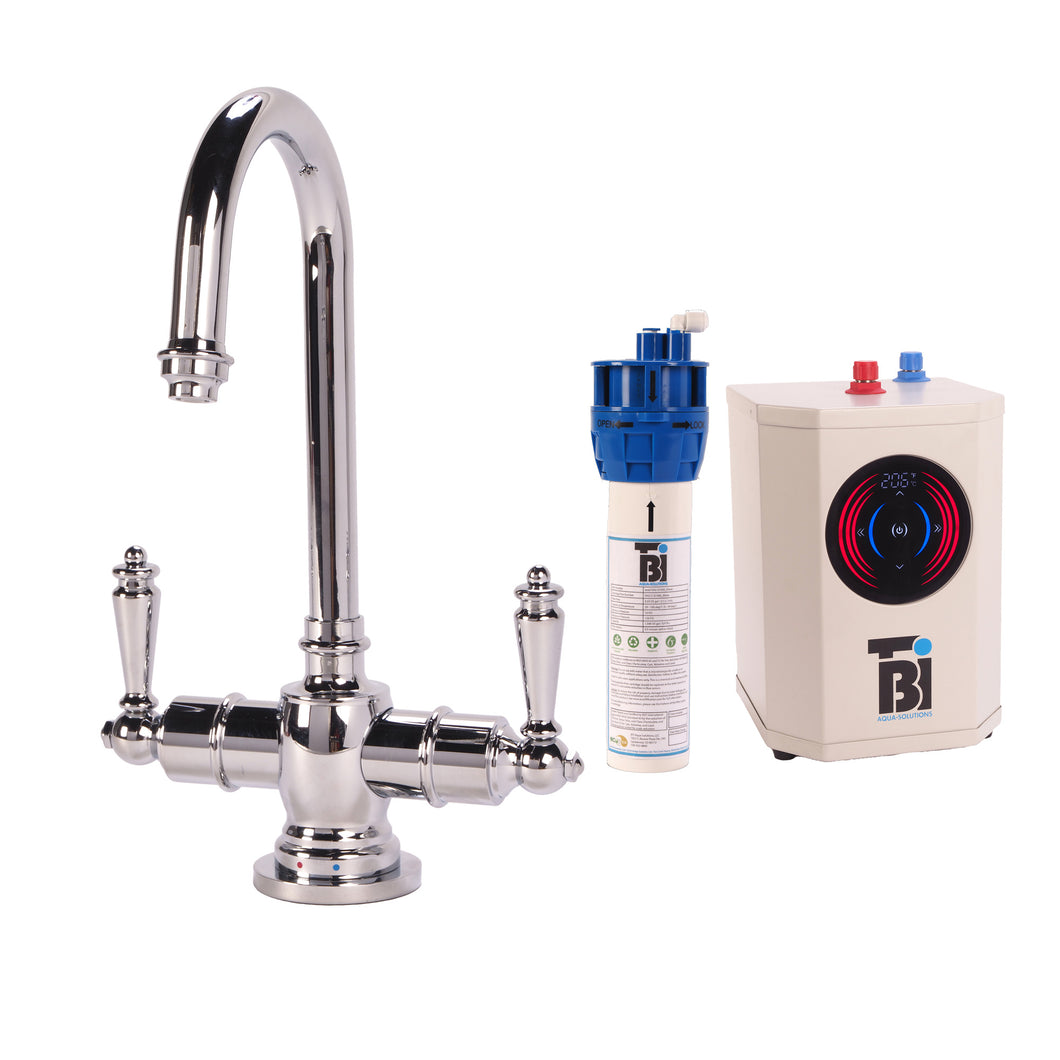 BTI HTF-HC2200 C-Spout Hot/Cold Filtration Faucet w/ Digital Hot Water Tank & Filtration System