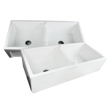 Load image into Gallery viewer, Nantucket Sinks Hyannis-39-DBL Farmhouse Apron Fireclay Sink