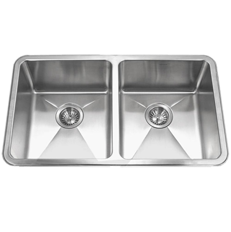 Hamat HYD-3218D-20 15MM Radius Undermount Stainless Steel 50/50 Double Bowl Kitchen Sink