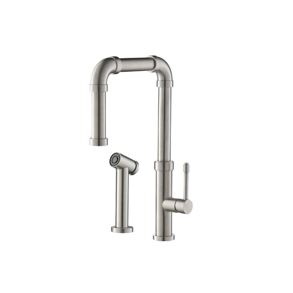 Isenberg K.1500 Tanz - Stainless Steel Kitchen Faucet With Side Sprayer