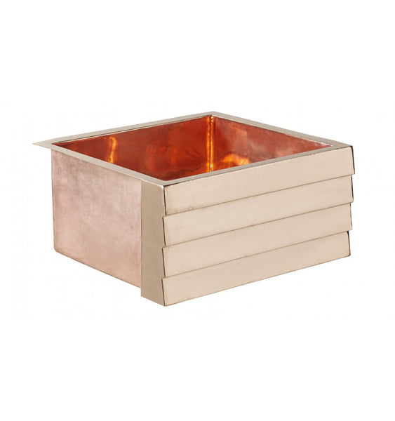 Thompson Traders KPA-1715T Tiered Petit Lucca Legacy Kitchen Rectangular handcrafted bar or prep sink  Rose Gold