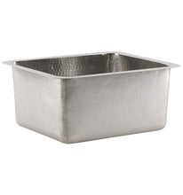 Load image into Gallery viewer, Thompson Traders KPU-1715HSS Como Hammered Stainless Rectangular Hand Hammered Prep Sink Stainless Steel