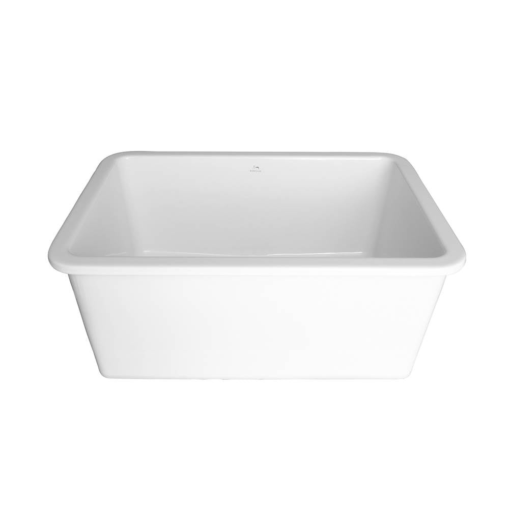 Barclay KS27-WH Orabella Fireclay Single Bowl Undermount Kitchen Sink  - White