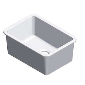 Barclay KS30-WH Pierina Fireclay Single Bowl Undermount Kitchen Sink  - White