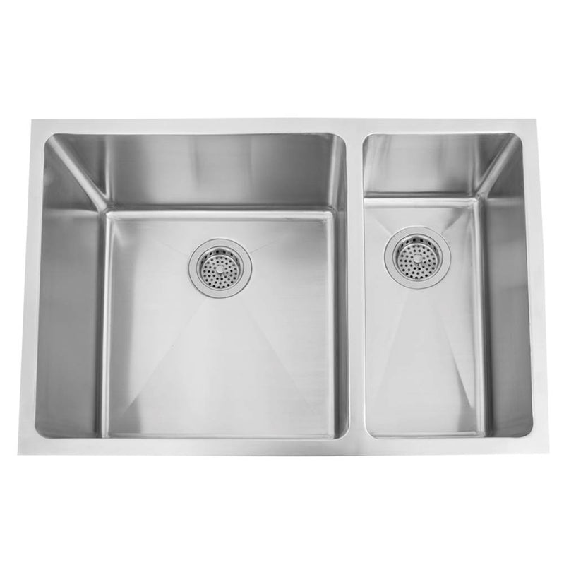Barclay KSSDB2526-SS Genaro 29 SS Deep 70/30Offset Double Bowl Undermount Sink - Stainless Steel