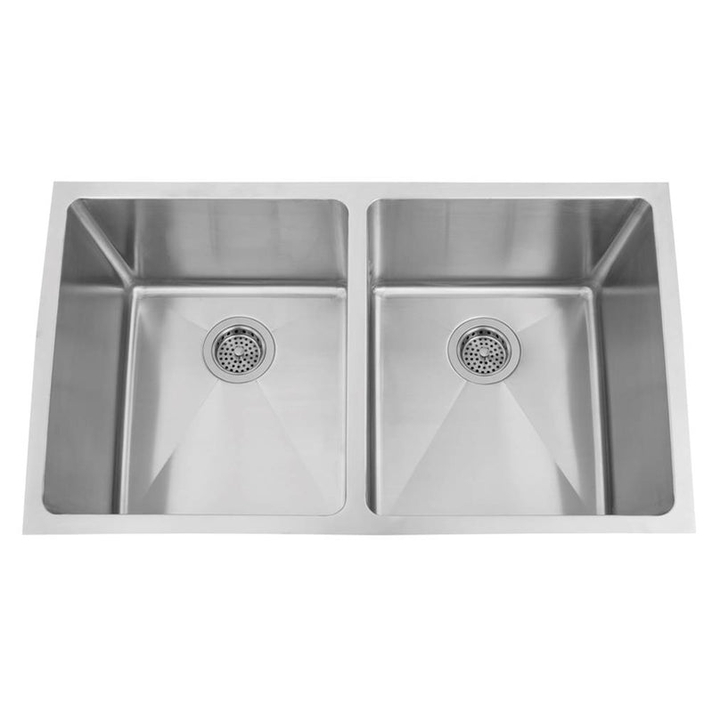 Barclay KSSDB2542-SS Geraldine 32 SS Deep 50/50Double Bowl Undermount Sink - Stainless Steel