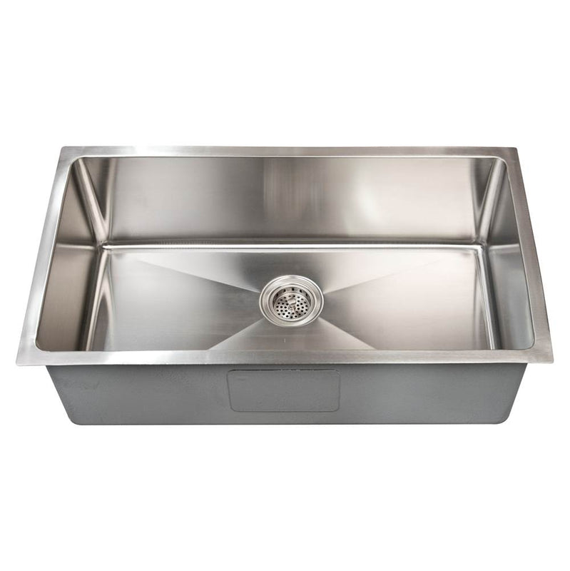 Barclay KSSSB2160-SS Fabyan 32 SS Single Bowl Undermount Kitchen Sink - Stainless Steel
