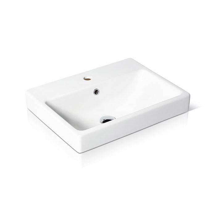 Axent L587-7101-U1 Dune Ii Ffc Recessed Counter Basin-560,1 Hole - White