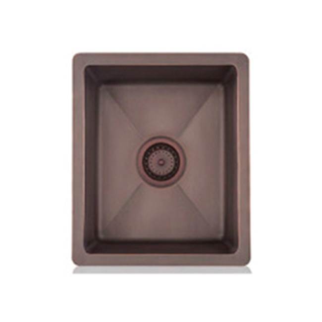 Lenova CK200 Undermount Single Bowl 18 x 15 x 8 - Hammer Copper