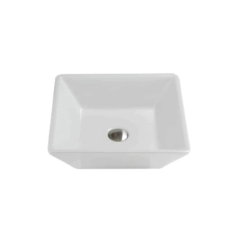 Lenova PAC-07 Above Counter Single Bowl 16-3/8 x 16-1/2 x 4-3/8 - White and Smooth