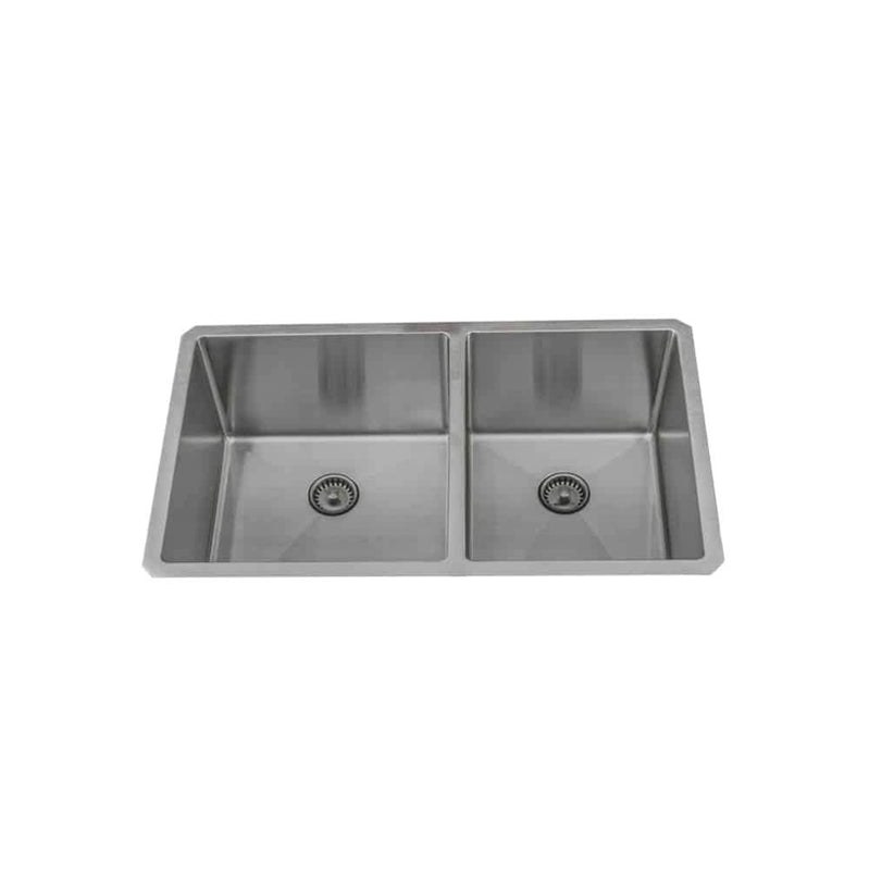 Lenova PC-SS-12Ri-D1 Undermount Double Bowl 32 x 19 x 10 - Brushed Satin