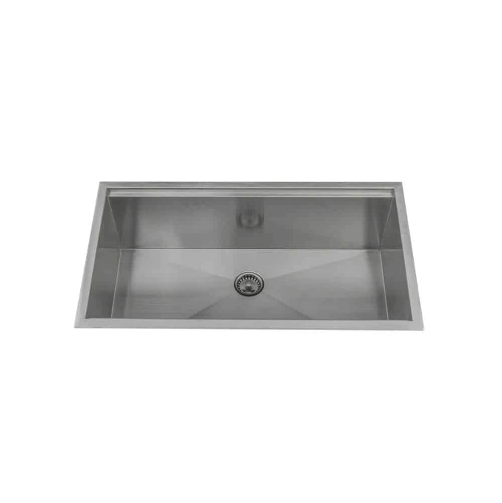 Lenova PC-SS-LE-S33 Undermount Single Bowl Ledge Sink 33 x 19 x 10 - Brushed Satin