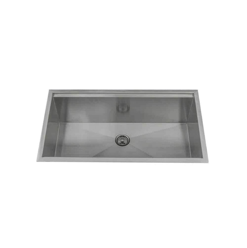 Lenova PC-SS-LE-S33 Undermount Single Bowl Ledge Sink 33 x 19 x 10 - Brushed Satin