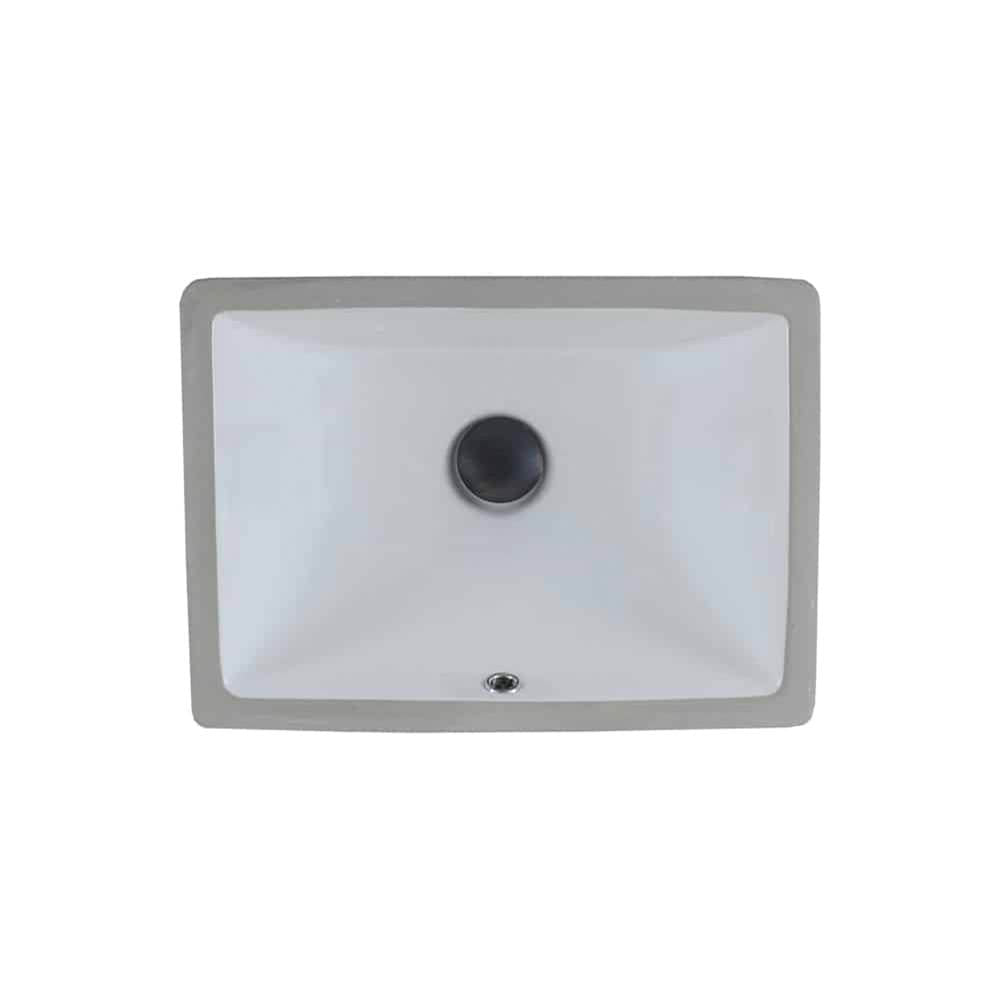 Lenova PU-04W Undermount Single Bowl 18-1/8 x 13 x 5-1/4 - White and Smooth
