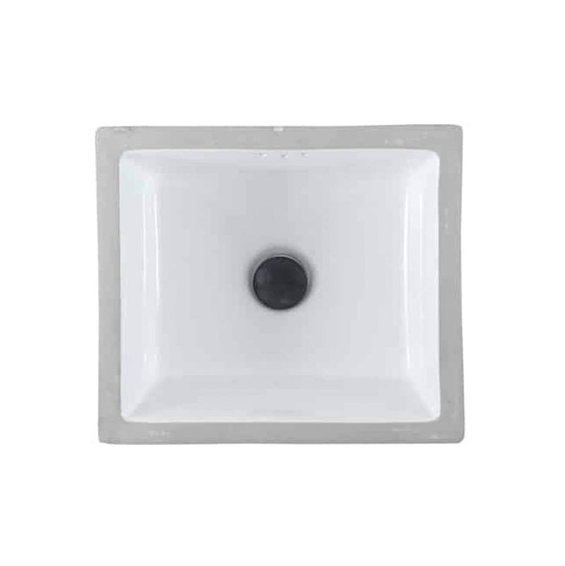 Lenova PU-07W Undermount Single Bowl 16-1/4 x 14-1/4 x 5-1/2 - White and Smooth