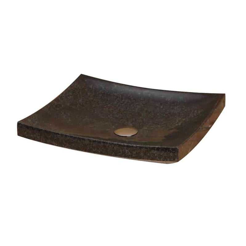 Lenova SAC-07 Black Granite Above Counter Single Bowl 18 x 16 x 4 - Black Granite