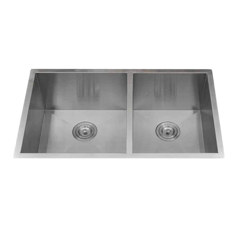 Lenova SS-0Ri D1 Undermount Double Bowl 32 x 19 x 10 - Brushed Satin