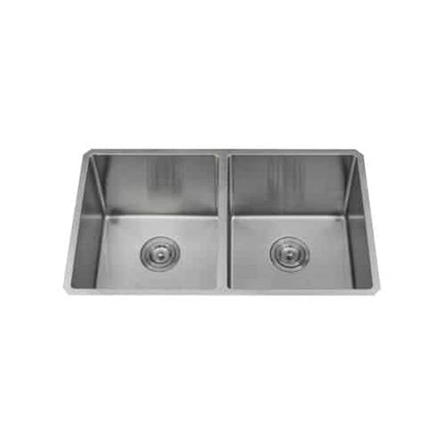Lenova SS-12Ri D1 Undermount Double Bowl 31 x 18 x 20 - Brushed Satin