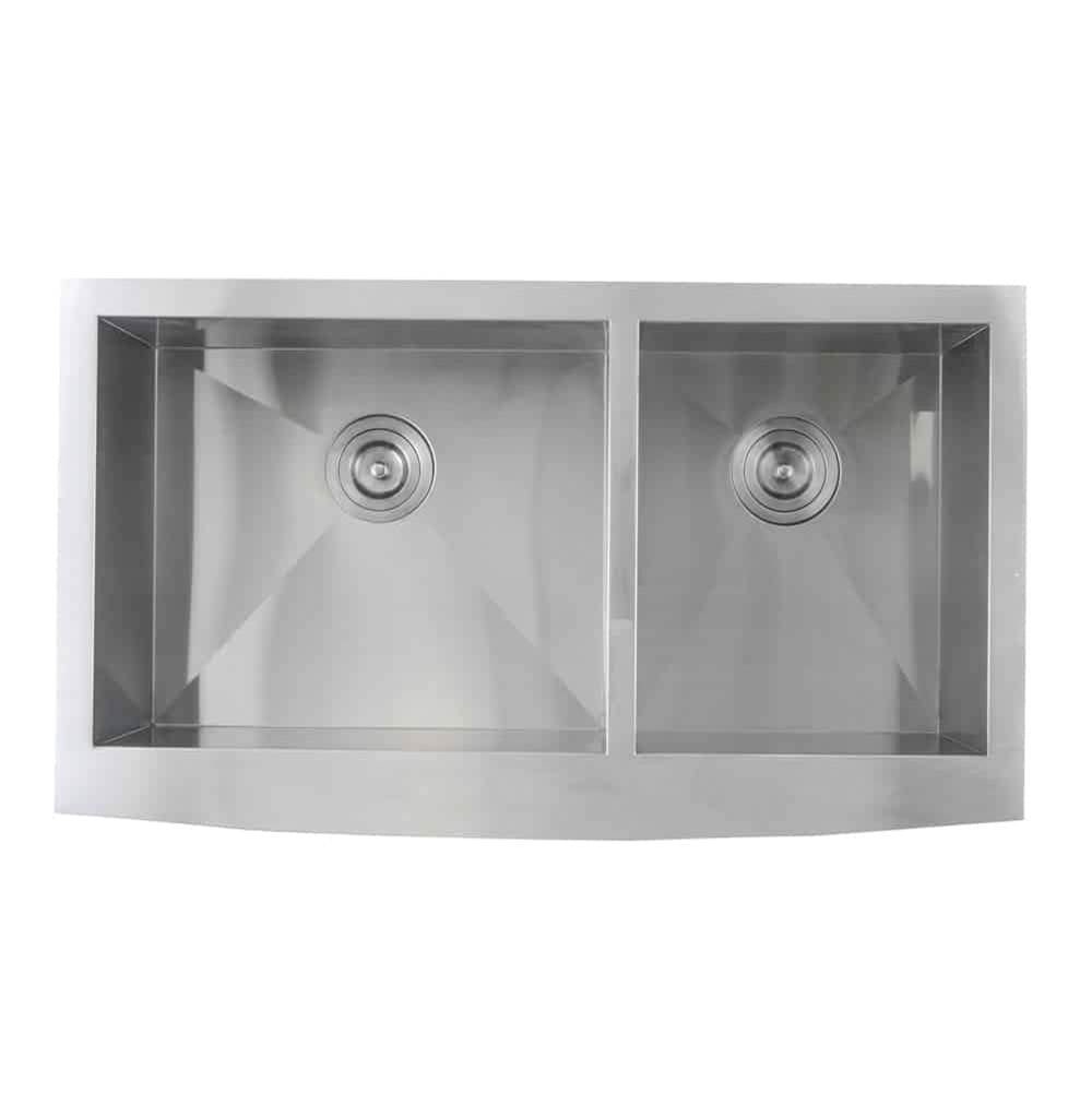 Lenova SS-AP-D36 Undermount Double Bowl 36 x 20-3/4 x 10 - Brushed Satin