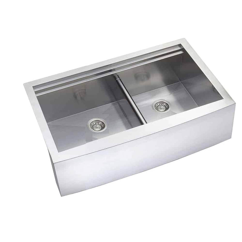 Lenova SS-AP2LE-D33 Undermount Double Bowl 33 X 22-3/4 X 10 - Brushed Satin