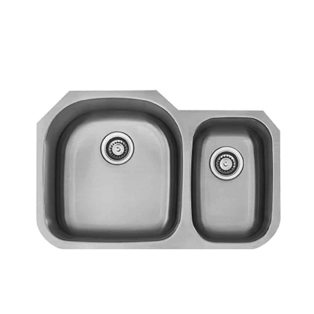 Lenova SS-CL-D13L Undermount Double Bowl 31-3/8 x 20-1/2 x 9/7 - Brushed Satin