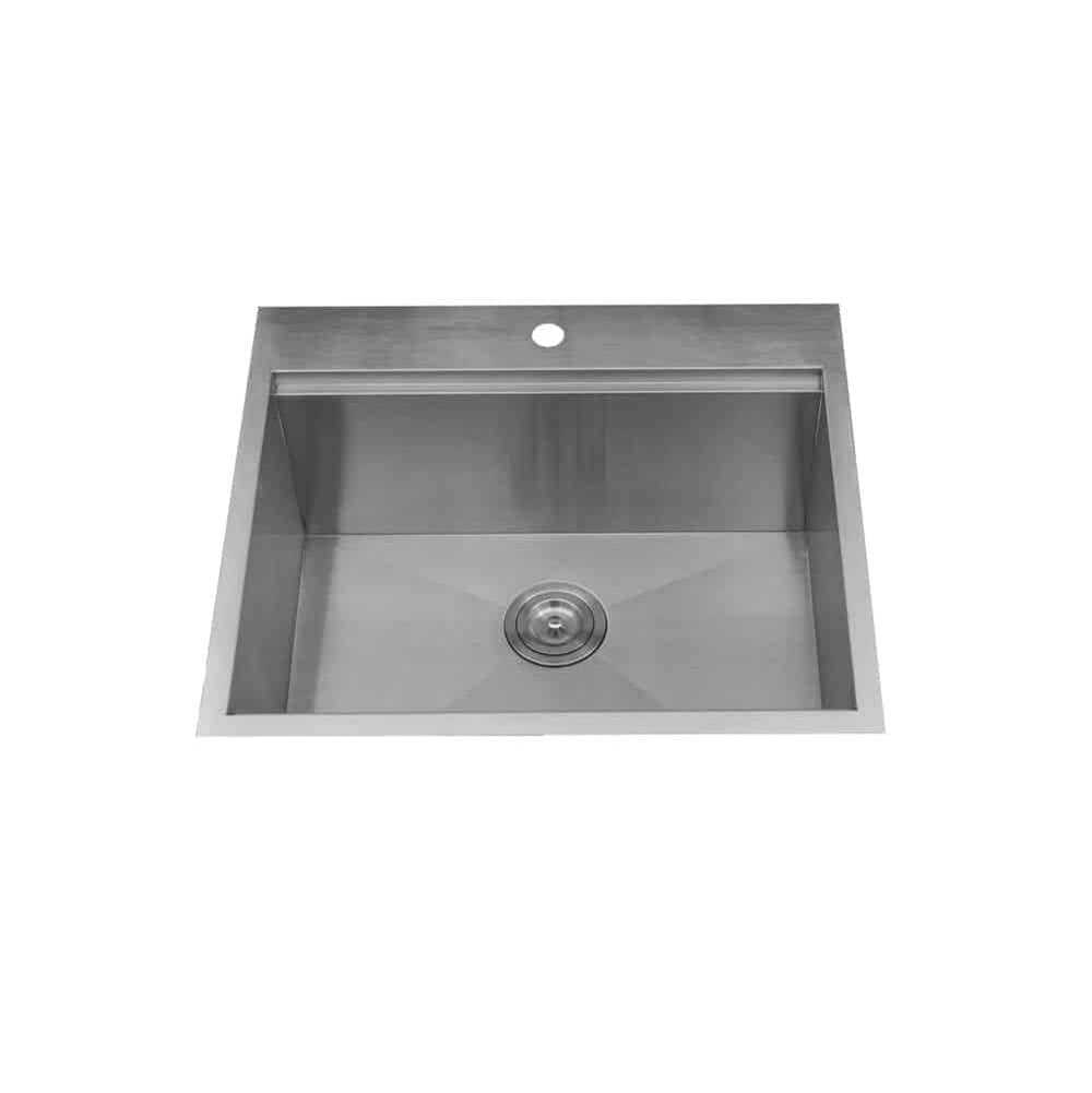 Lenova SS-OT-S25 Top Mount Single Bowl 25 x 22 x 10 - Brushed Satin