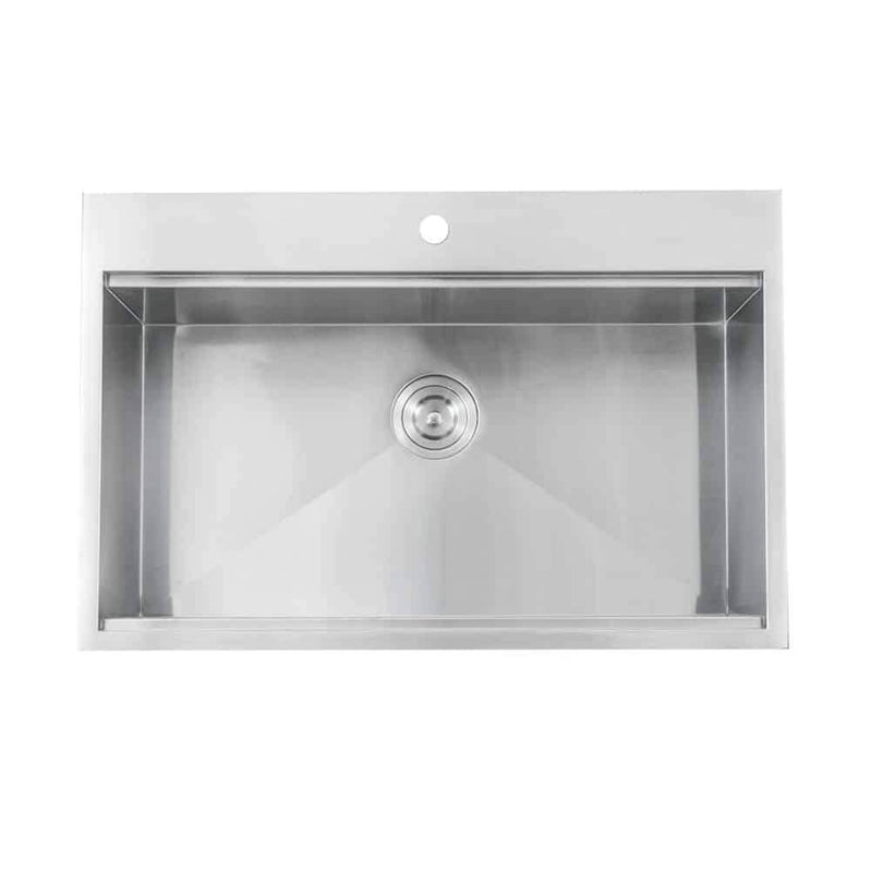 Lenova SS-OT-S33 Top Mount Single Bowl 33 x 22 x 10 - Brushed Satin