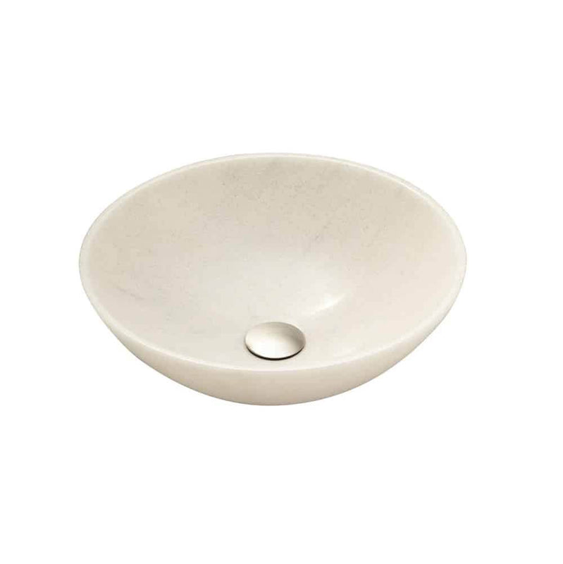 Lenova SV-18 White Marble Above Counter Single Bowl Diameter: 16-1/2 - White Marle