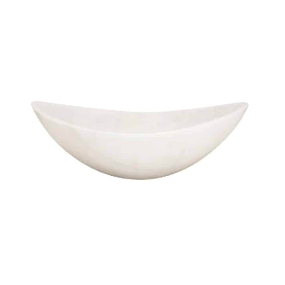 Lenova SV-20 White Marble Above Counter Single Bowl 18-1/2 x 15 x 6 - White Marble