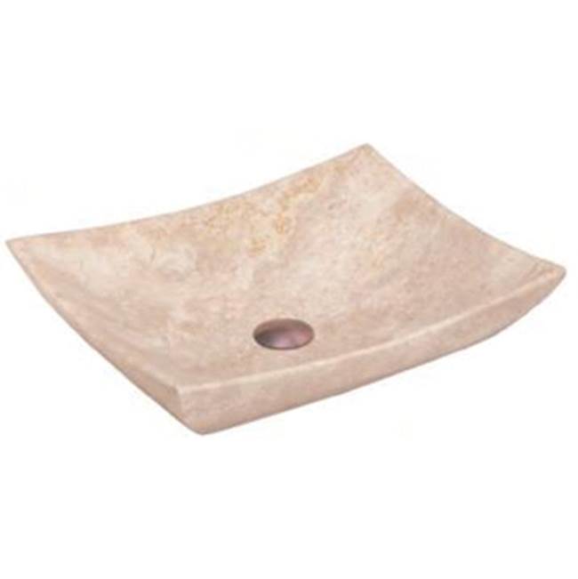 Lenova SV-32 Travertine Stone Above Counter 
Rectangular Bowl - Travertine