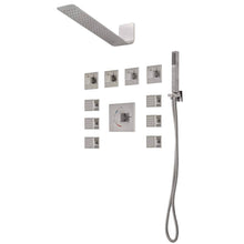 Load image into Gallery viewer, Lenova TPS102 4PC - Shower Set Includes: Shower Head Square 16 x 4-3/4 Thermostatic/Pressure Valve Trim Kit - Square