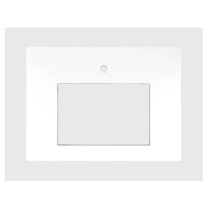 Linkasink VT30W-01 30 Vanity Top, White, 18 X 12 Sink Cutout With 1 Faucet Hole, Includes 4 Blacksplash, 30 X 22 X 1.5 - White