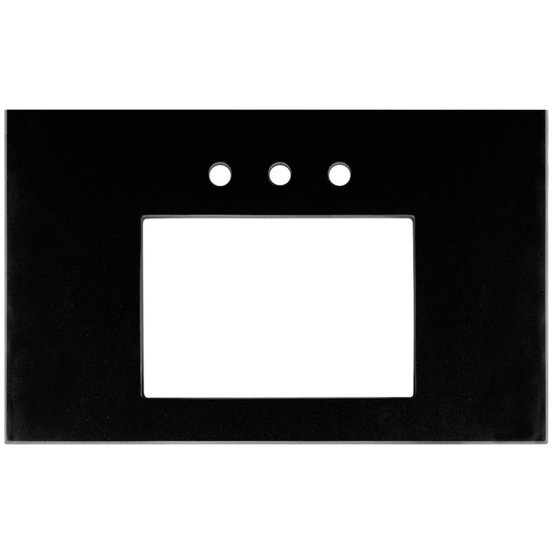 Linkasink VT36B-03 36 Vanity Top, Black, 18 X 12 Sink Cutout With 3 Faucet Holes, Includes 4 Blacksplash, 36 X 22 X 1.5 - Black