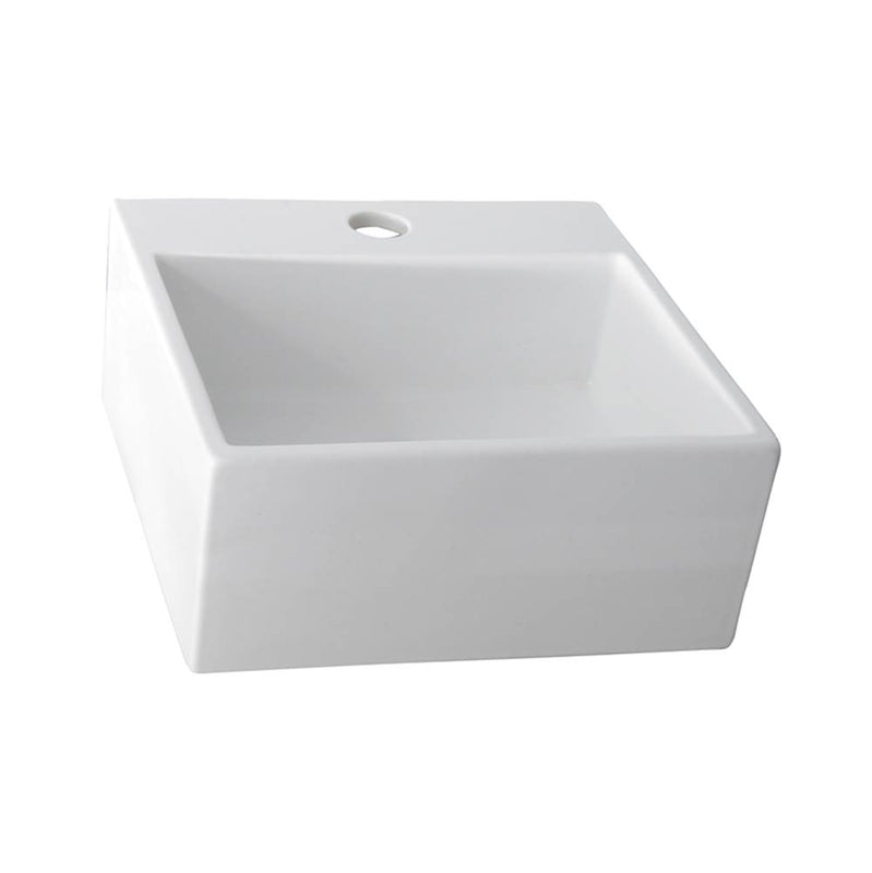 Barclay 4-381WH Mini Nova Above Counter Basin One Hole  - White
