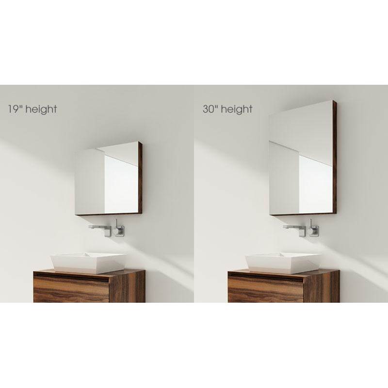Wet Style M22MEL-REC Furniture M - Recessed Mirrored Cabinet 22 X 19-1/8 Height - Left Hinges