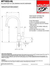 Load image into Gallery viewer, Mountain Plumbing MT1853-NL Francis Anthony Point-of-Use Drinking Faucet w/Traditional Curved Body &amp; Curved Handle