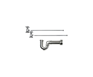 Mountain Plumbing MT3044-NL Lavatory Supply Kit w/Massachusetts P-Trap Angle Deluxe Cross Handle Compression Inlet