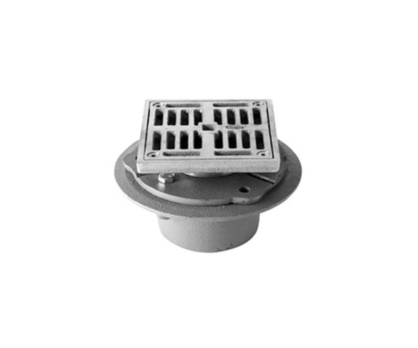 Mountain Plumbing MT506I-ROUGH/CAST 4" Square Complete Shower Drain IPS Cast Iron N/A REMOVE