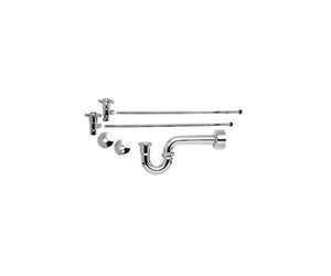 Mountain Plumbing MT8101-NL Lavatory Supply Kit w/1-1/2" P-Trap Angle Traditional Cross Handle 1/2" Compression Inlet