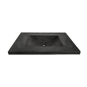 Native Trails NSVNT30-S1 30" Palomar Vanity Top with Integral Bathroom Sink in Slate-Single faucet hole