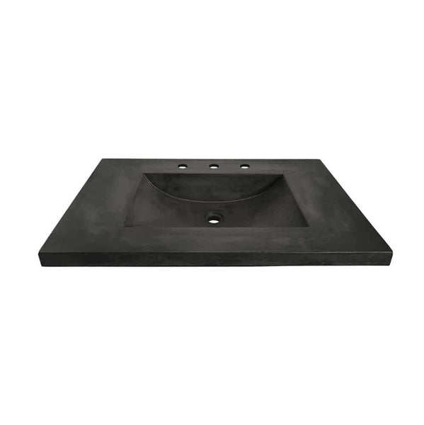 Native Trails NSVNT36-S1 36" Palomar Vanity Top with Integral Bathroom Sink in Slate-Single faucet hole