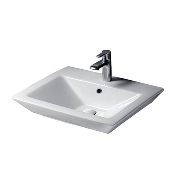 Barclay 4-368WH Opulence 23 Wall - Hung Basin Rect. Bowl 8 Widespread  - White