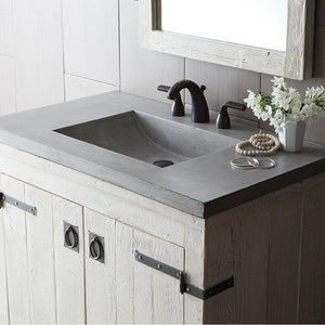 Native Trails NSVNT30-A1 30" Palomar Vanity Top with Integral Bathroom Sink in Ash-Single faucet hole