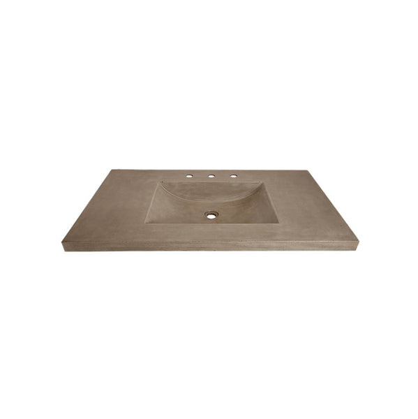 Native Trails NSVNT36-E1 36" Palomar Vanity Top with Integral Bathroom Sink in Earth-Single faucet hole