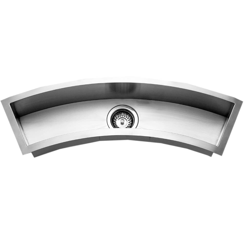 Hamat PRI-3312BT Undermount Stainless Steel Curved Bowl Bar/Prep Sink