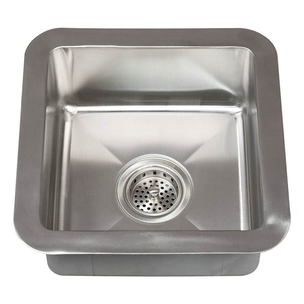 Barclay PSSSB2060-SS Rena 15 SS Square Undermount Prep Sink - Stainless Steel