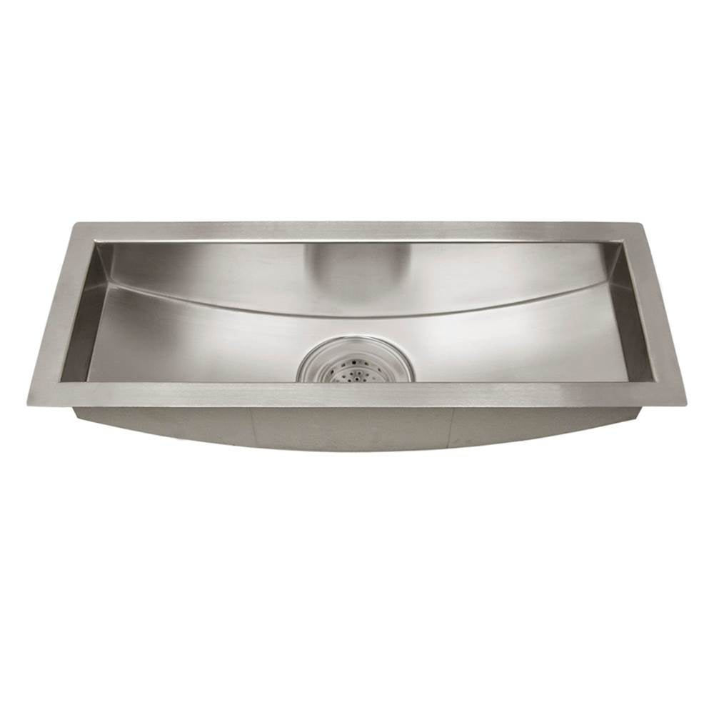 Barclay PSSSB2100-SS Vedette 22 SS Curved Bottom Trough Sink - Stainless Steel