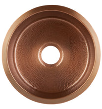 Load image into Gallery viewer, Thompson Traders PU-1708MA Antique Copper Napoli Renovation Kitchen Round Hammered Copper Prep Sink Antique Copper