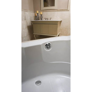 Geberit 151.603.21.1 Bathtub Drain With Push Actuation Pushcontrol, 17-24 Pp, With Ready-To-Fit-Set Trim Kit